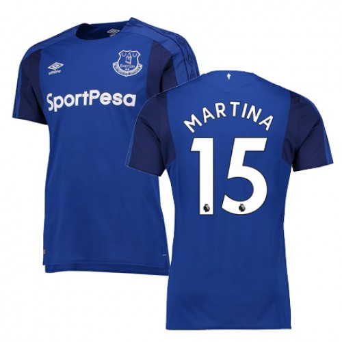 Camisolas de Futebol Everton MARTINA Equipamento Principal 2017/18 Manga Curta Camisolas de Futebol Everton MARTINA Equipamento Principal 2017/18 Manga Curta