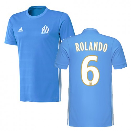 Camisolas de Futebol Olympique de Marseille ROLANDO Equipamento Alternativa 2017/18 Manga Curta Camisolas de Futebol Olympique de Marseille ROLANDO Equipamento Alternativa 2017/18 Manga Curta