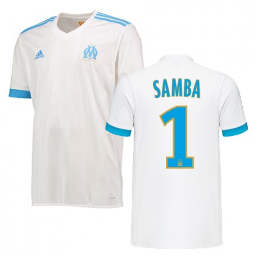 Camisolas de Futebol Olympique de Marseille BRICE SAMBA Equipamento Principal 2017/18 Manga Curta Camisolas de Futebol Olympique de Marseille BRICE SAMBA Equipamento Principal 2017/18 Manga Curta