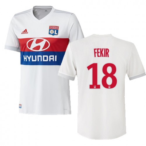 Camisolas de Futebol Olympique Lyonnais NABIL FEKIR Equipamento Principal 2017/18 Manga Curta Camisolas de Futebol Olympique Lyonnais NABIL FEKIR Equipamento Principal 2017/18 Manga Curta