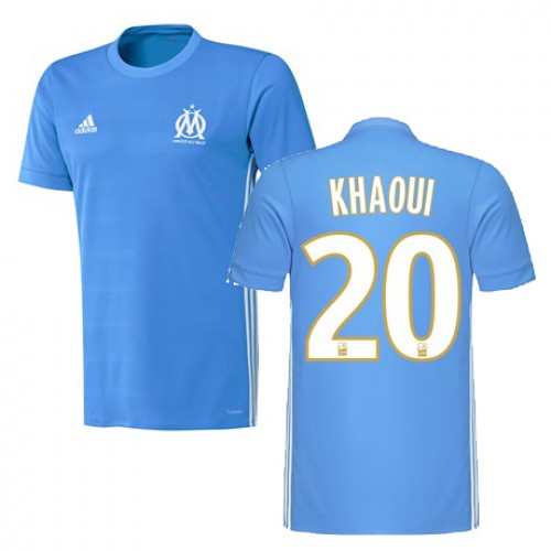 Camisolas de Futebol Olympique de Marseille SAIF EDDINE KHAOUI Equipamento Alternativa 2017/18 Manga Curta Camisolas de Futebol Olympique de Marseille SAIF EDDINE KHAOUI Equipamento Alternativa 2017/18 Manga Curta