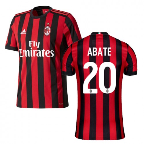 Camisolas de Futebol AC Milan ABATE Equipamento Principal 2017/18 Manga Curta Camisolas de Futebol AC Milan ABATE Equipamento Principal 2017/18 Manga Curta