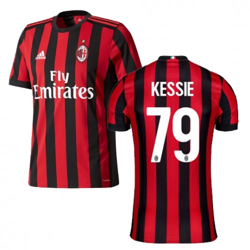 Camisolas de Futebol AC Milan KESSIE Equipamento Principal 2017/18 Manga Curta Camisolas de Futebol AC Milan KESSIE Equipamento Principal 2017/18 Manga Curta