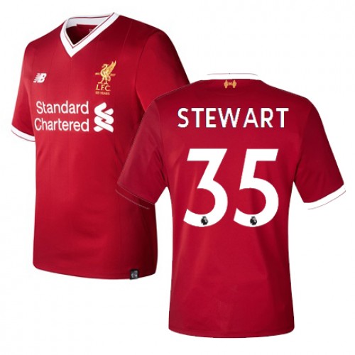 Camisolas de Futebol Liverpool STEWART Equipamento Principal 2017/18 Manga Curta Camisolas de Futebol Liverpool STEWART Equipamento Principal 2017/18 Manga Curta