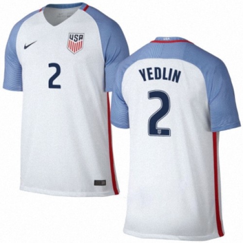 Camisolas de Futebol Estados Unidos DEANDRE YEDLIN Equipamento Principal 2016/17 Manga Curta Camisolas de Futebol Estados Unidos DEANDRE YEDLIN Equipamento Principal 2016/17 Manga Curta