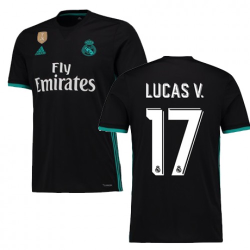 Camisolas de Futebol Real Madrid LUCAS V Equipamento Alternativa 2017/18 Manga Curta Camisolas de Futebol Real Madrid LUCAS V Equipamento Alternativa 2017/18 Manga Curta