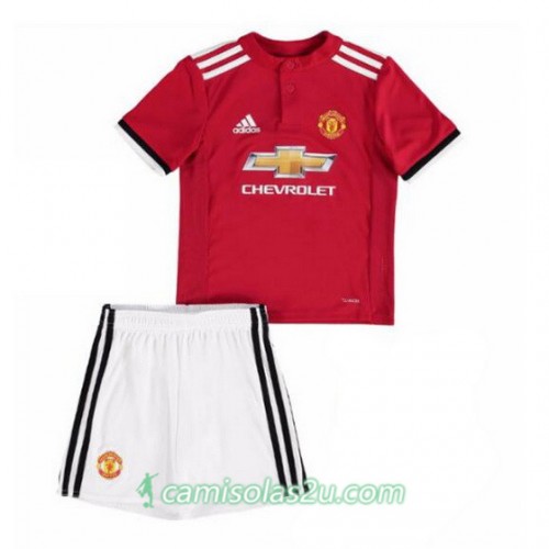 Camisolas de Futebol Manchester United Criança Equipamento Principal 2017/18 Manga Curta Camisolas de Futebol Manchester United Criança Equipamento Principal 2017/18 Manga Curta