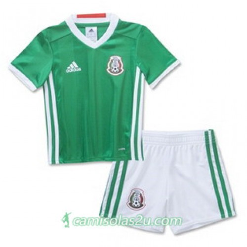 Camisolas de Futebol México Criança Equipamento Principal 2016/17 Manga Curta Camisolas de Futebol México Criança Equipamento Principal 2016/17 Manga Curta