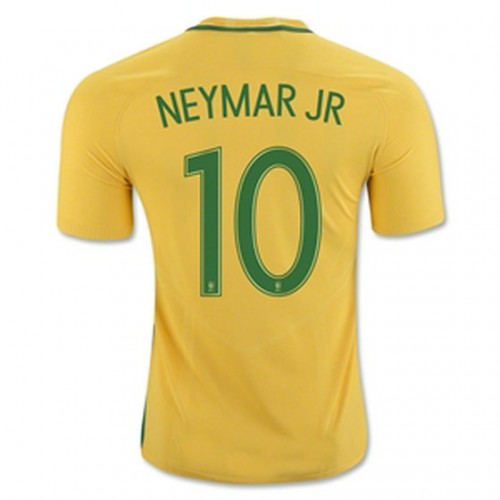 Camisolas de Futebol Brasil NEYMAR JR Equipamento Principal 2016/17 Manga Curta Camisolas de Futebol Brasil NEYMAR JR Equipamento Principal 2016/17 Manga Curta