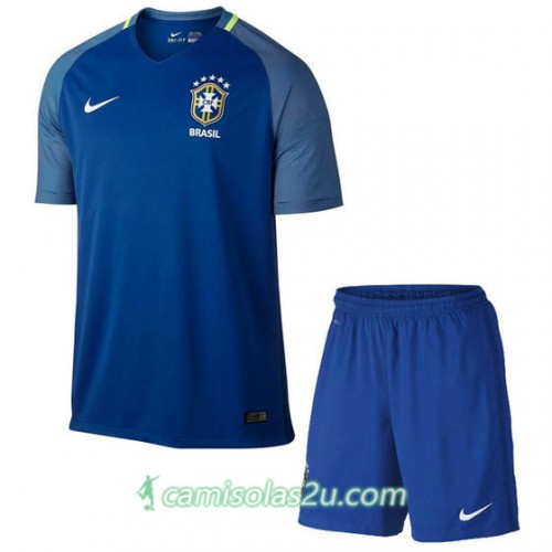 Camisolas de Futebol Brasil Criança Equipamento Alternativa 2016/17 Manga Curta Camisolas de Futebol Brasil Criança Equipamento Alternativa 2016/17 Manga Curta