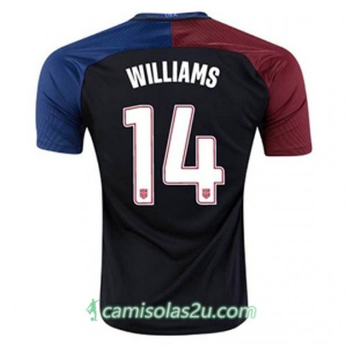 Camisolas de Futebol Estados Unidos WILLIAMS Equipamento Alternativa 2016/17 Manga Curta Camisolas de Futebol Estados Unidos WILLIAMS Equipamento Alternativa 2016/17 Manga Curta