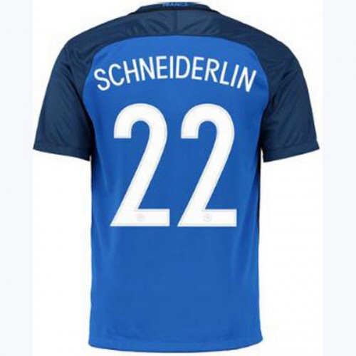 Camisolas de Futebol França SCHNEIDERLIN Equipamento Principal Euro 2016 Camisolas de Futebol França SCHNEIDERLIN Equipamento Principal Euro 2016