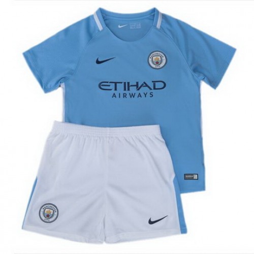 Camisolas de Futebol Manchester City Criança Equipamento Principal 2017/18 Manga Curta Camisolas de Futebol Manchester City Criança Equipamento Principal 2017/18 Manga Curta