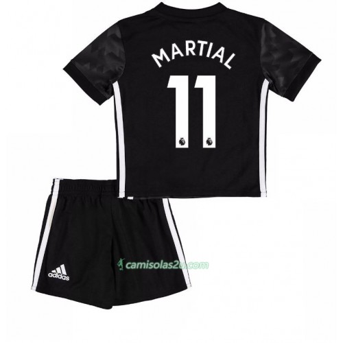 Camisolas de Futebol Manchester United Anthony Martial 11 Criança Equipamento Alternativa 2017/18 Manga Curta Camisolas de Futebol Manchester United Anthony Martial 11 Criança Equipamento Alternativa 2017/18 Manga Curta