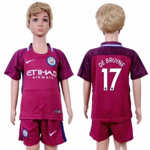 Camisolas de Futebol Manchester City Kevin De Bruyne 17 Criança Equipamento Alternativa 2017/18 Manga Curta Camisolas de Futebol Manchester City Kevin De Bruyne 17 Criança Equipamento Alternativa 2017/18 Manga Curta