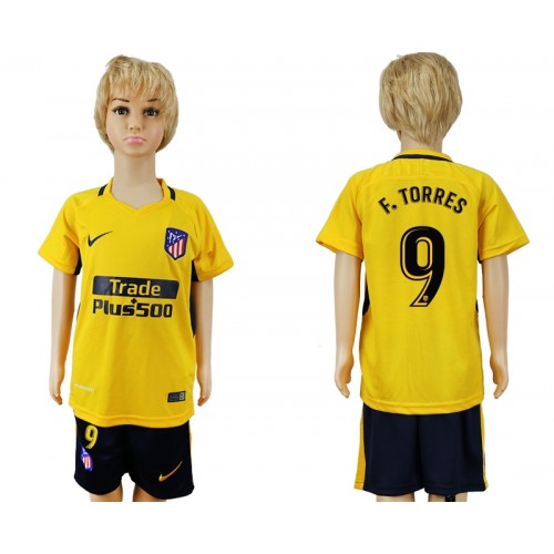 Camisolas de Futebol Atlético Madrid Fernando Torres 9 Criança Equipamento Alternativa 2017/18 Manga Curta Camisolas de Futebol Atlético Madrid Fernando Torres 9 Criança Equipamento Alternativa 2017/18 Manga Curta