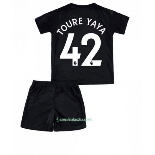 Camisolas de Futebol Manchester City Yaya Toure 42 Criança Equipamento 3ª 2017/18 Manga Curta Camisolas de Futebol Manchester City Yaya Toure 42 Criança Equipamento 3ª 2017/18 Manga Curta