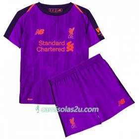 Camisolas de futebol Liverpool Criança Equipamento Alternativa 2018/19 Manga Curta