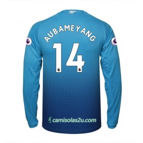 Camisolas de Futebol Arsenal Aubameyang 14 Equipamento Alternativa 2017/18 Manga Comprida