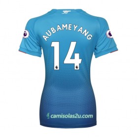 Camisolas de Futebol Arsenal Aubameyang 14 Mulher Equipamento Principal 2017/18 Manga Comprida
