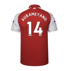 Camisolas de Futebol Arsenal Aubameyang 14 Equipamento Principal 2017/18 Manga Curta
