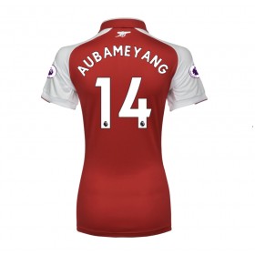 Camisolas de Futebol Arsenal Aubameyang 14 Mulher Equipamento Principal 2017/18 Manga Curta