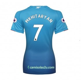 Camisolas de Futebol Arsenal Henrikh Mkhitaryan 7 Mulher Equipamento Alternativa 2017/18 Manga Curta