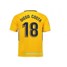 Camisolas de Futebol Atlético Madrid Diego Costa 18 Equipamento Alternativa 2017/18 Manga Curta