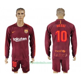 Camisolas de Futebol FC Barcelona Lionel Messi 10 Equipamento 3ª 2017/18 Manga Comprida