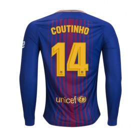 Camisolas de Futebol FC Barcelona Philippe Coutinho 14 Equipamento Principal 2017/18 Manga Comprida