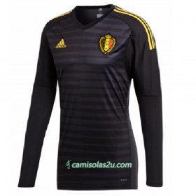 Camisolas de Futebol Bélgica Guarda Redes Equipamento Principal Copa do Mundo 2018 Manga Comprida