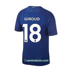 Camisolas de Futebol Chelsea Olivier Giroud 18 Equipamento Principal 2017/18 Manga Curta