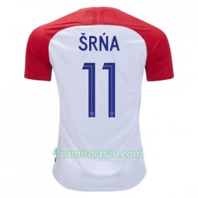 Camisolas de Futebol Croácia Darijo Srna 11 Equipamento Principal Copa do Mundo 2018 Manga Curta