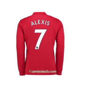 Camisolas de Futebol Manchester United Alexis Sanchez 7 Equipamento Principal 2017/18 Manga Comprida