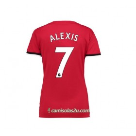 Camisolas de Futebol Manchester United Alexis Sanchez 7 Mulher Equipamento Alternativa 2017/18 Manga Curta