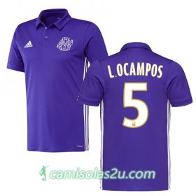 Camisolas de Futebol Olympique de Marseille LUCAS OCAMPOS Equipamento 3ª 2017/18 Manga Curta