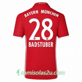 Camisolas de Futebol Bayern München BADSTUBER Equipamento Principal 2017/18 Manga Curta