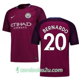 Camisolas de Futebol Manchester City BERNARDO Equipamento Alternativa 2017/18 Manga Curta
