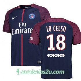 Camisolas de Futebol Paris Saint-Germain Giovani Lo CeManga Compridao Equipamento Principal 2017/18 Manga Curta