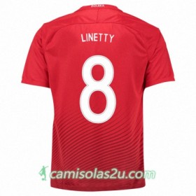 Camisolas de Futebol Polônia KAROL LINETTY Equipamento Alternativa Euro 2016