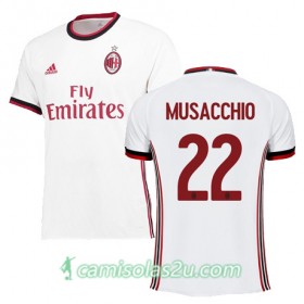 Camisolas de Futebol AC Milan MUSACCHIO Equipamento Alternativa 2017/18 Manga Curta