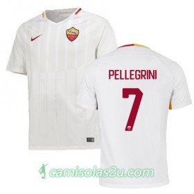 Camisolas de Futebol AS Roma PELLEGRINI Equipamento Alternativa 2017/18 Manga Curta