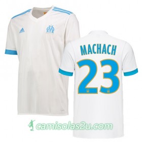 Camisolas de Futebol Olympique de Marseille ZINEDINE MACHACH Equipamento Principal 2017/18 Manga Curta