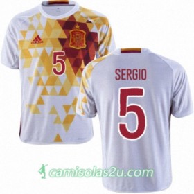Camisolas de Futebol Espanha SERGIO BUSQUETS Equipamento Alternativa Euro 2016