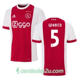 Camisolas de Futebol Ajax Amsterdam MAXIMILIAN WOBER Equipamento Principal 2017/18 Manga Curta