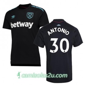 Camisolas de Futebol West Ham ANTONIO Equipamento Alternativa 2017/18 Manga Curta