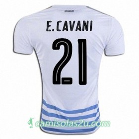 Camisolas de Futebol Uruguai EDINSON CAVANI Equipamento Alternativa 2016/17 Manga Curta