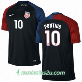 Camisolas de Futebol Estados Unidos CHRISTIAN PULISIC Equipamento Alternativa 2016/17 Manga Curta