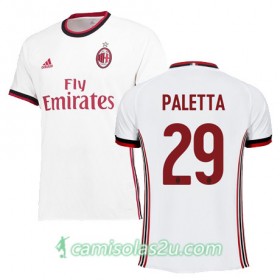 Camisolas de Futebol AC Milan PALETTA Equipamento Alternativa 2017/18 Manga Curta