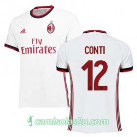Camisolas de Futebol AC Milan CONTI Equipamento Alternativa 2017/18 Manga Curta
